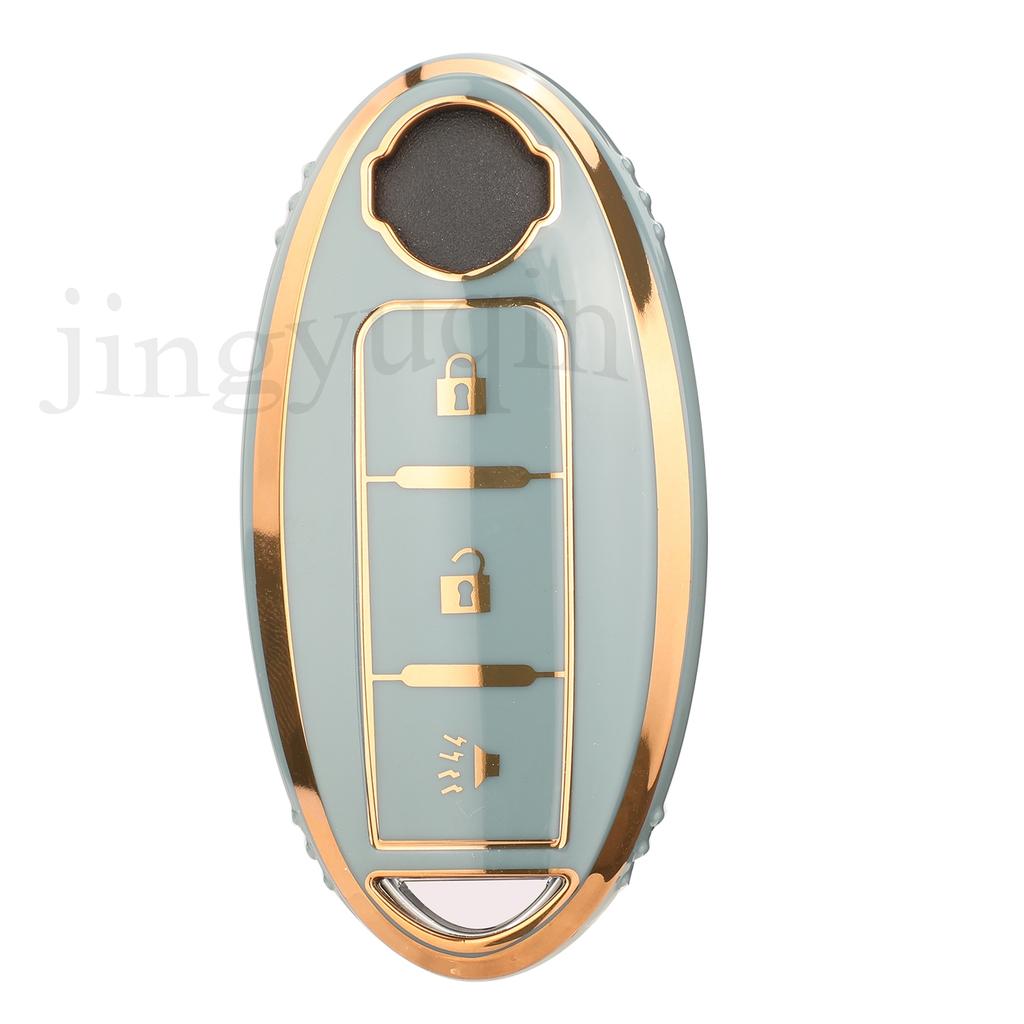 Jingyuqin Soft TPU Car Key Case Fob For Nissan Qashqai Juke J10 J11 X-Trail T32 T31 Kicks Tiida Pathfinder Note For Infiniti