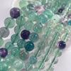 Grüner Fluoritstein Natürliche Runde Perlen 15" Strang Glatte Lose Zwischenperlen 4/6/8/10/12mm für Schmuckherstellung DIY Armbänder Zubehör