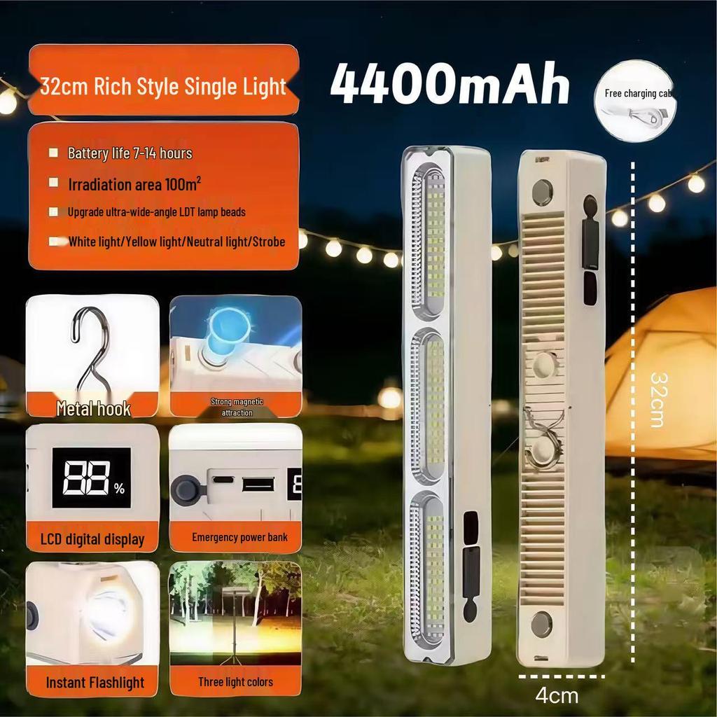 Magnetic LED Emergency Light for Outdoor Camping - Long Battery Life & High Brightness