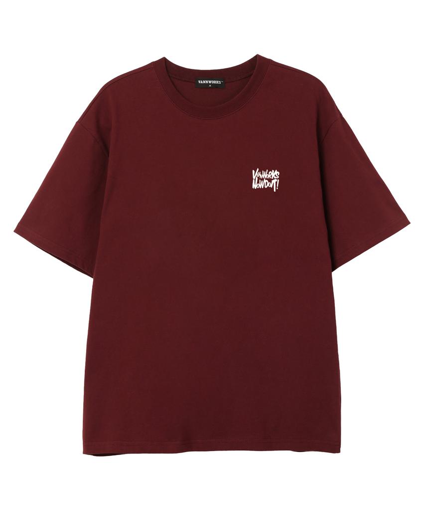 VANNWORKS Now Doit Oversized Short Sleeve T-Shirt (Vs0119) Burgundy