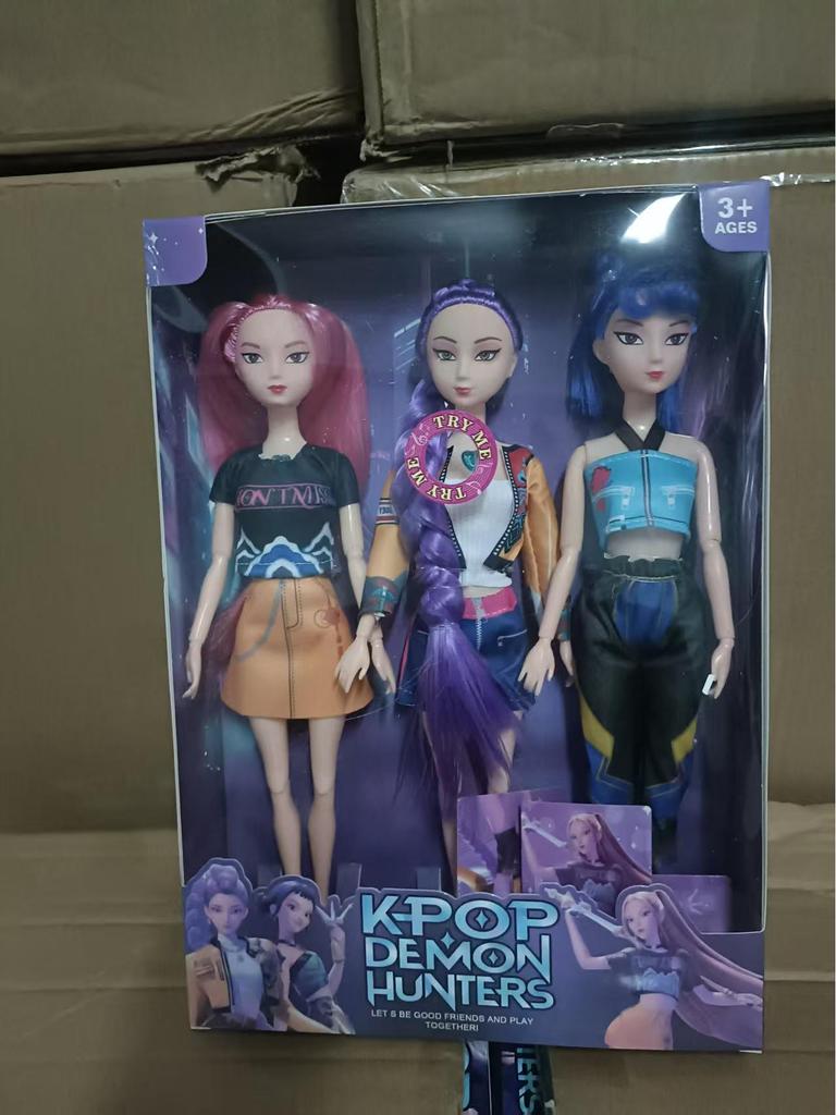 KPOP Demon Hunter Girl & Boy Group Animated Dolls with Theme Song & Colorful Lights