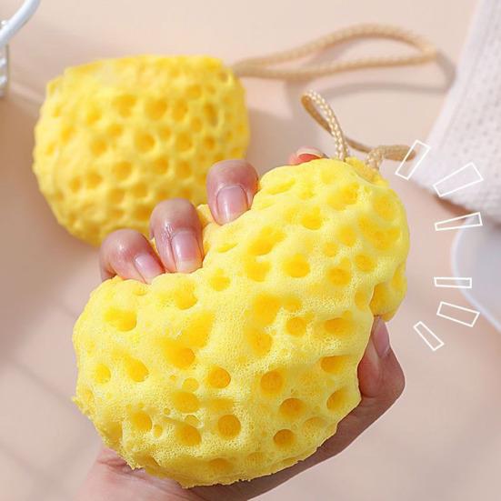 Badeball Flauschiger Atmungsaktiver Badeschwamm mit Kreisförmigem Akupressur-Massage-Design 360 Grad Porenberuhigendes Weiches Peeling-Handtuch