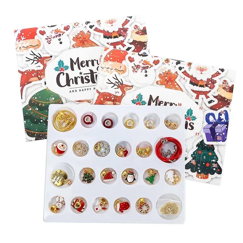 Advent Calendar 2025 Christmas Advent Calendar Bracelets For Girls DIY Charm Bracelet Making Kit Surprise Gift For Kids Women