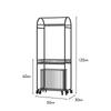 TLXT Mobile Bathtub Storage Rack with Wheels and Basket
