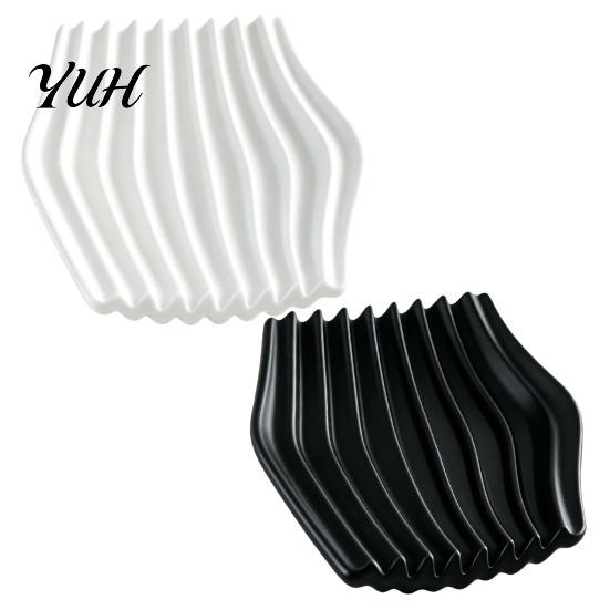 Drainage Soap Tray 3D Printed Dish, Minimalist Wave Design Bathroom Holder, Decorative Accessory Organizer Shower for Bathroom, Kitchen Sink,