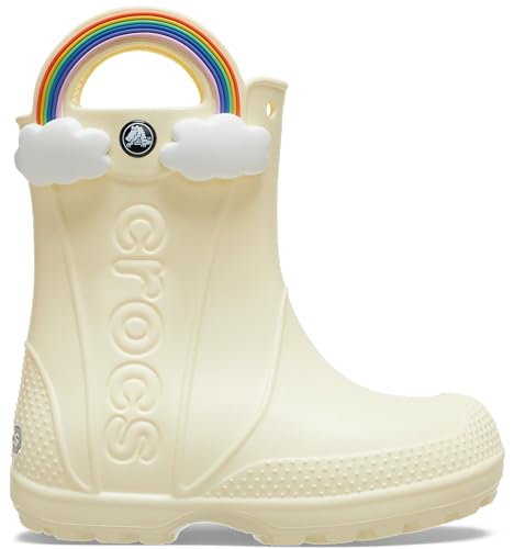 Crocs Kids' Handle It Rainbow Boots, Buttercream, 21cm