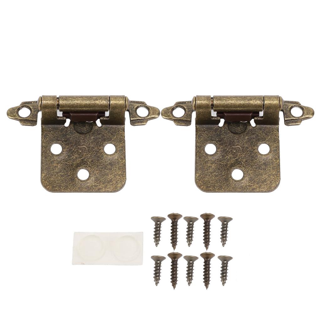 2pcs RV Cabinet Hinge 1/2in Overlay Self Closing Cabinet Door Hinge Hardware Steel for RV Boat Bathroom Kitchen