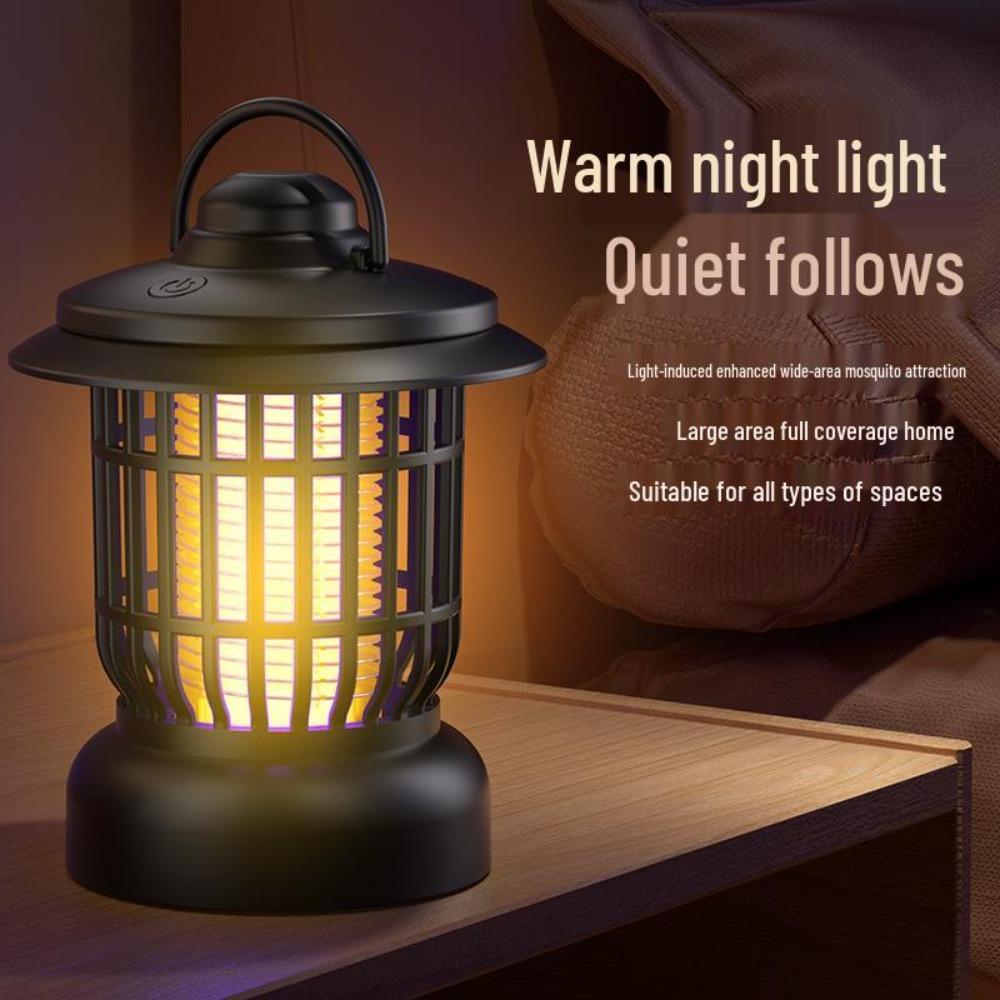 Wiederaufladbare elektrische Outdoor-Mückenabwehrlampe mit Schockfunktion für Zuhause und Garten.