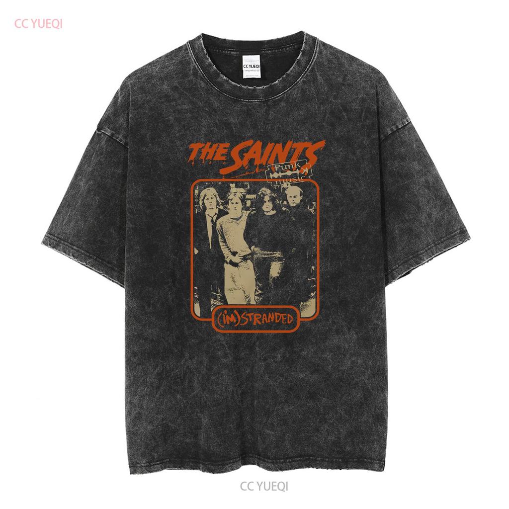 The Saints Im Stranded Sizing T Shirt Vintage Washed Fashion Comfortable Slightly Top For Everyday Wear Unisex Casual Graphic