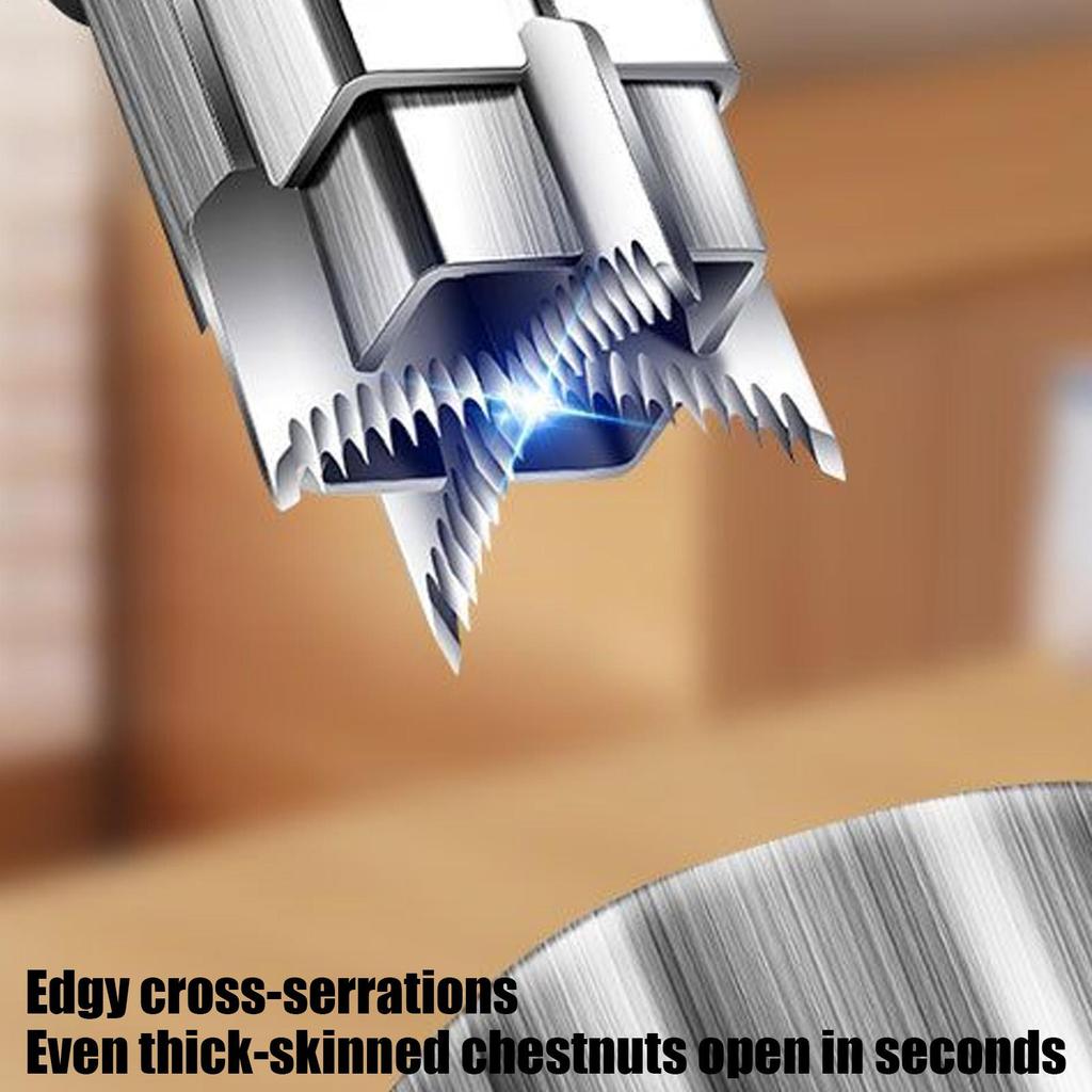 Chestnut Cutter Tool Stainless Cracker Portable Nutcracker for Walnuts Pecans Chestnuts Seniors Elderly Weak Hands Kitchen