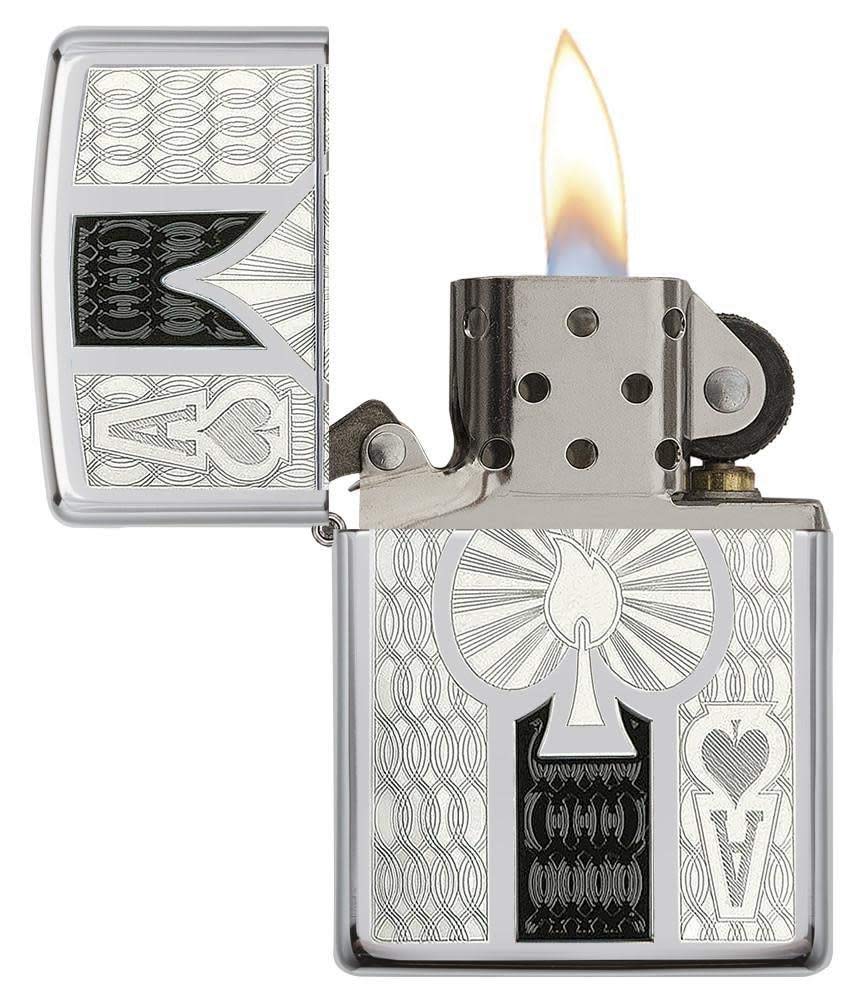 ZIPPO Ace Lighters High Polish Chrome Ace [Used]
