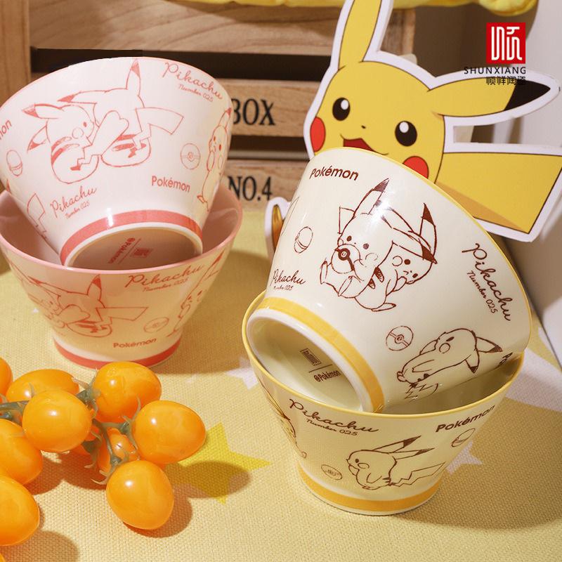 SHUNXIANG Ceramic tableware Cartoon pattern Ceramic Bowl & plate Underglaze Color Double Ear Soup Bowl Noodles Bowl Dining plate