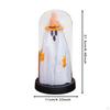 Light up Ghost in Cloche Halloween with for Table Shelf Tabletop