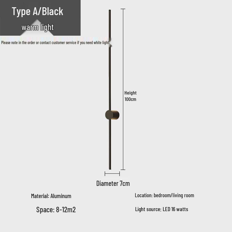 Nordic Rotatable Long Strip Wall Lamp - Modern Luxury for Living Room or Bedroom
