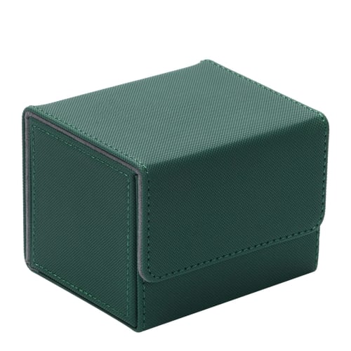 

Trading Card Heaven [Holds 140 Cards] Deck Case, Leather Card Case, Holder, Storage, Horizontal Deck Case (Type B), Green