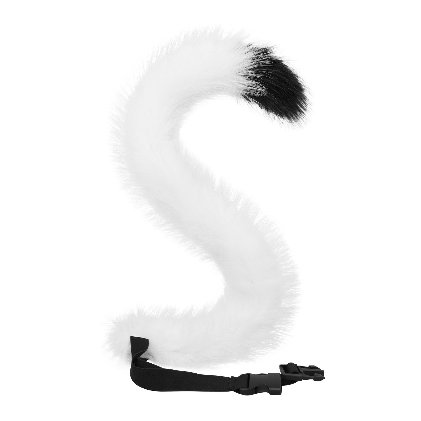 Nepbont Pluizig Dier Kattenstaart Lang Voor Halloween Cosplay Feest Kerstkostuum Accessoire one size