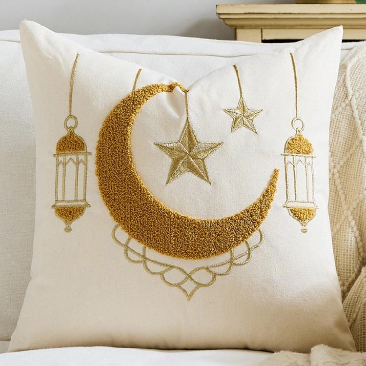 Elegant Lunar Shape Cushion Cover Fabric For Living Space And Parties