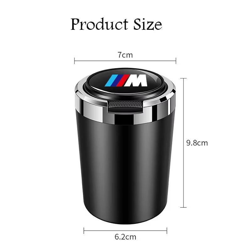 BBYX8 New 2025 Car Ashtray Cigarette Butt Holder Container Accessories for BMW M X5 X1 X3 X2 X6 X7 X4 Portable One-Button Opening Car