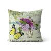 Happy Easter Day Purple Flower Pillow Case Hydrangea Lavender Rose Forest Pillowslip  Cushion Covers Sofa Living Room