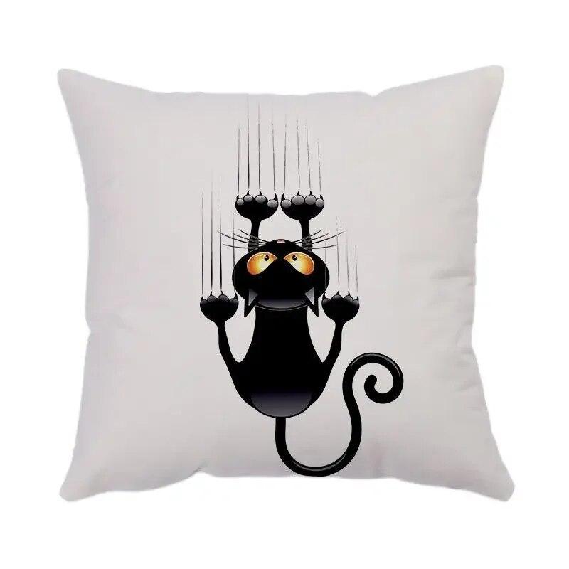 

Наволочка с мультяшным котом и принтом 45*45 см, современная простая декоративная наволочка для офиса, дивана, сиденья, спальни, украшения дома, наволочка 45x45cm