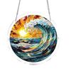Acrylic Jigsaw Puzzle Suncatcher Large Colorful DIY Sun Catcher Kit for Adults Stained Glass Style Window Hanging Ornament for Home Garden Decor