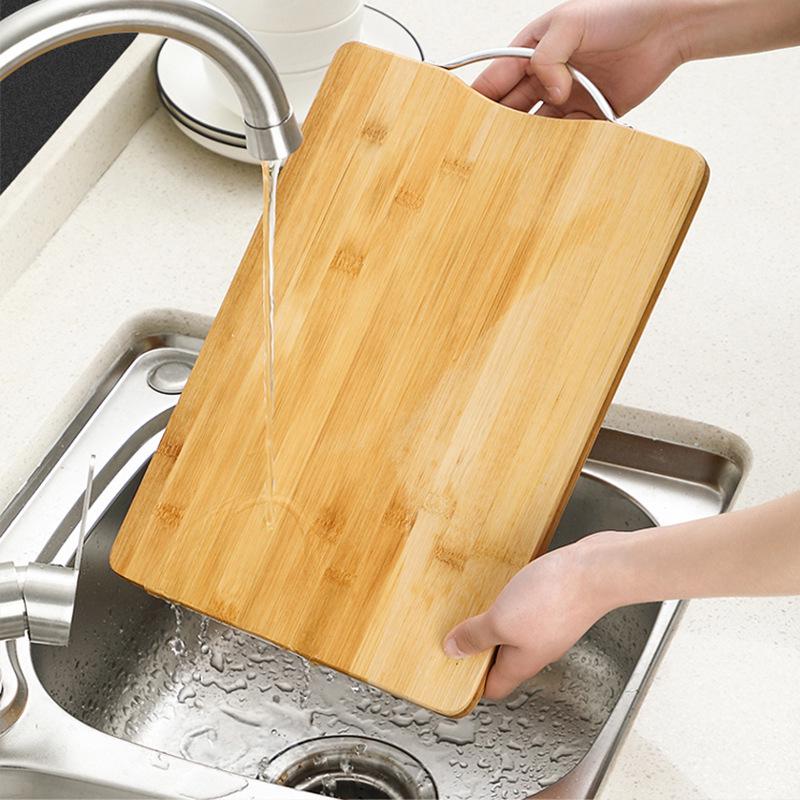 Moso Bamboo Multi-Purpose Cutting Board: Solid Wood for Meat, Vegetables, Fruit, Baby Food, and Rolling Pin Uses.