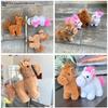 Turn Tail Cute Horse Plush Toy Kawaii Lifelike Animal Soft Horse Stuffed Doll Decor Friend Kid Birthday Gift