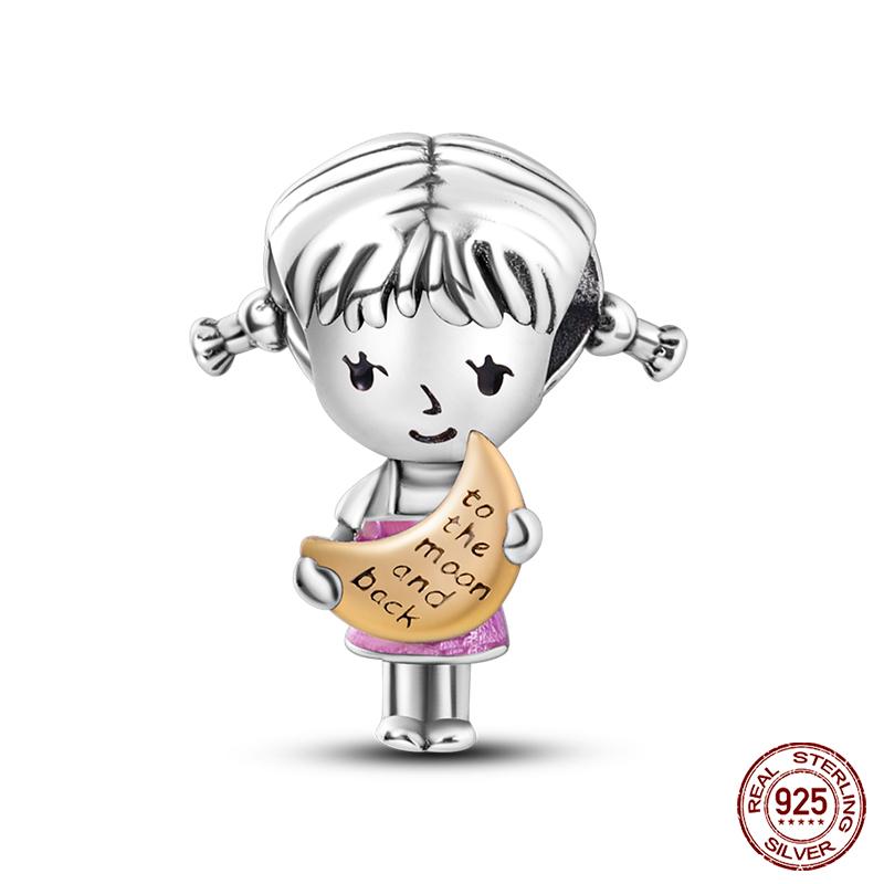 New In Real Copper Boys And Girls Bicycle Charms Beads Fit Qikaola Original Bracelets Fine Diy Jewelry Making