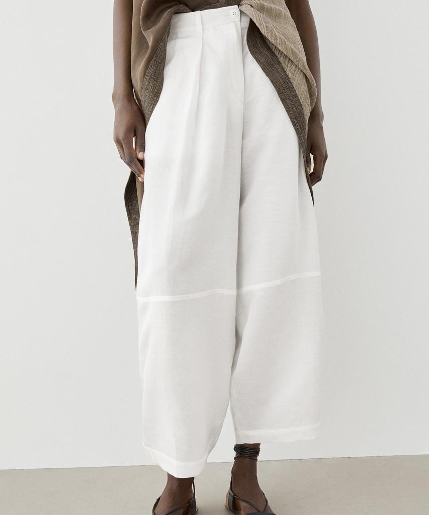 Masimodutti Fluid Sarouel Pants Seam Detail