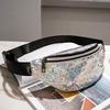 Women's fanny pack Simple personalized girl bag Sequin bag Glass broken trend women's bag fanny pack