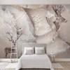 Large Size 3d Wallpaper Nordic Elk Marble Mural For Home Decor Room Art Painting For House Wall Mural