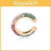 Chic Colorful Geometric Rhinestone Earrings Alloy Plated Accessories Fashion