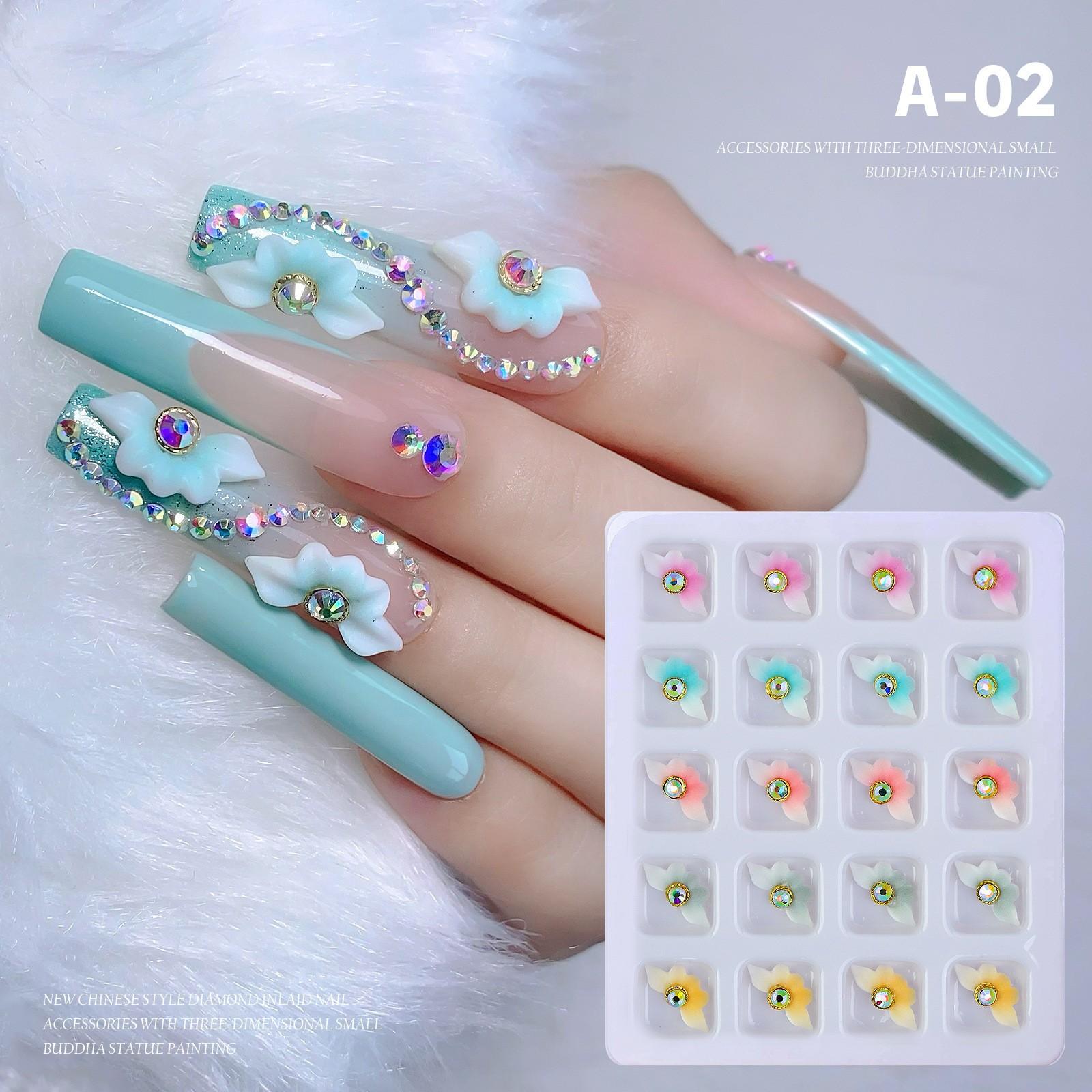 

Новые маленькие свежие смоляные симулированные сухоцветы для ногтей, аксессуары для нейл-арта, трехмерная ручная резьба, украшение для ногтей бездна