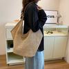 Straw shoulder bag for women  summer travel bag  large capacity underarm bag