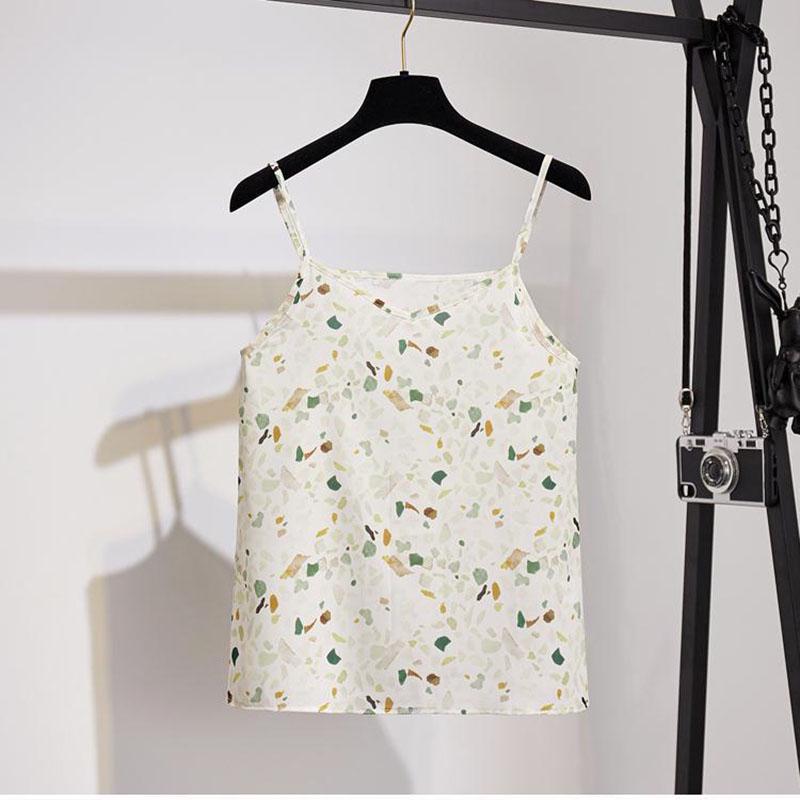 Pofulove Plus Size 2 Piece Set Women  Short Sleeve Shirts Camisole Shorts Three-piece Summer Causal