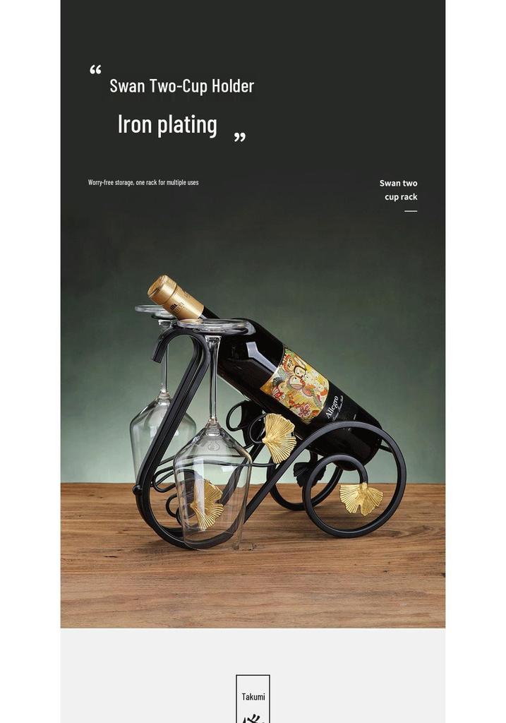 Elegant Inverted Wine Glass Display Shelf with Integrated Lighting