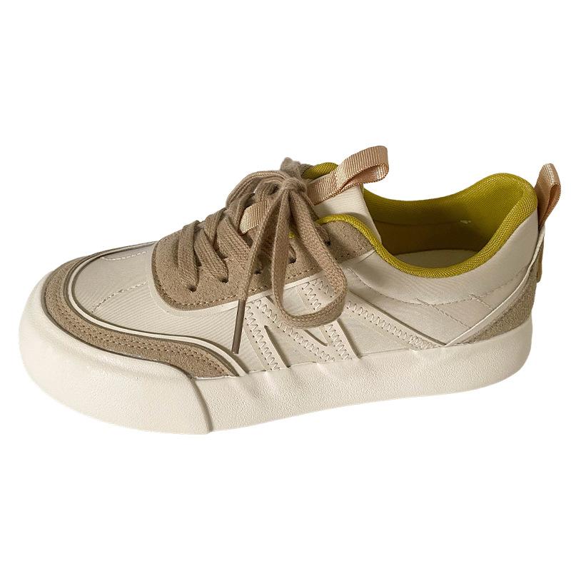 

6533 латексные стельки/популярные кроссовки на толстой подошве дымчато-голубого цвета женская обувь 2024 новая нишевая обувь для моральной подготовки в гонконгском стиле 35 абрикосовый