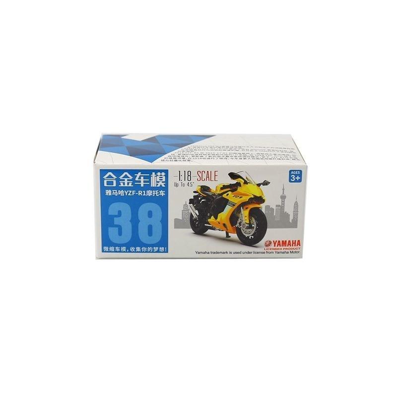 

Модель мотоцикла Yzf-r1 из сплава, игрушка с амортизатором для детей, масштаб 1:18, желто-черная жёлтый