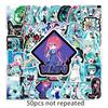 50 Hatsune Miku Graffiti Stickers for Suitcase, Laptop, Car, and Skateboard Decoration
