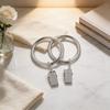 Modern Minimalist Curtain Ring With Clasp For Home Decor And Hanging Drapes