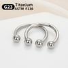 1/5 Stück G23 Titan Nasenringe Piercings Lippe Augenbraue Ohr Septum Helix Knorpel Septum Körperschmuck Piercing Labret Nase C-Stab