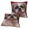 Shih Tzu Dog 2 Pcs Square Pillowcase Pillow Cover Cushion Decor Comfort Throw Pillow For Home Sofa