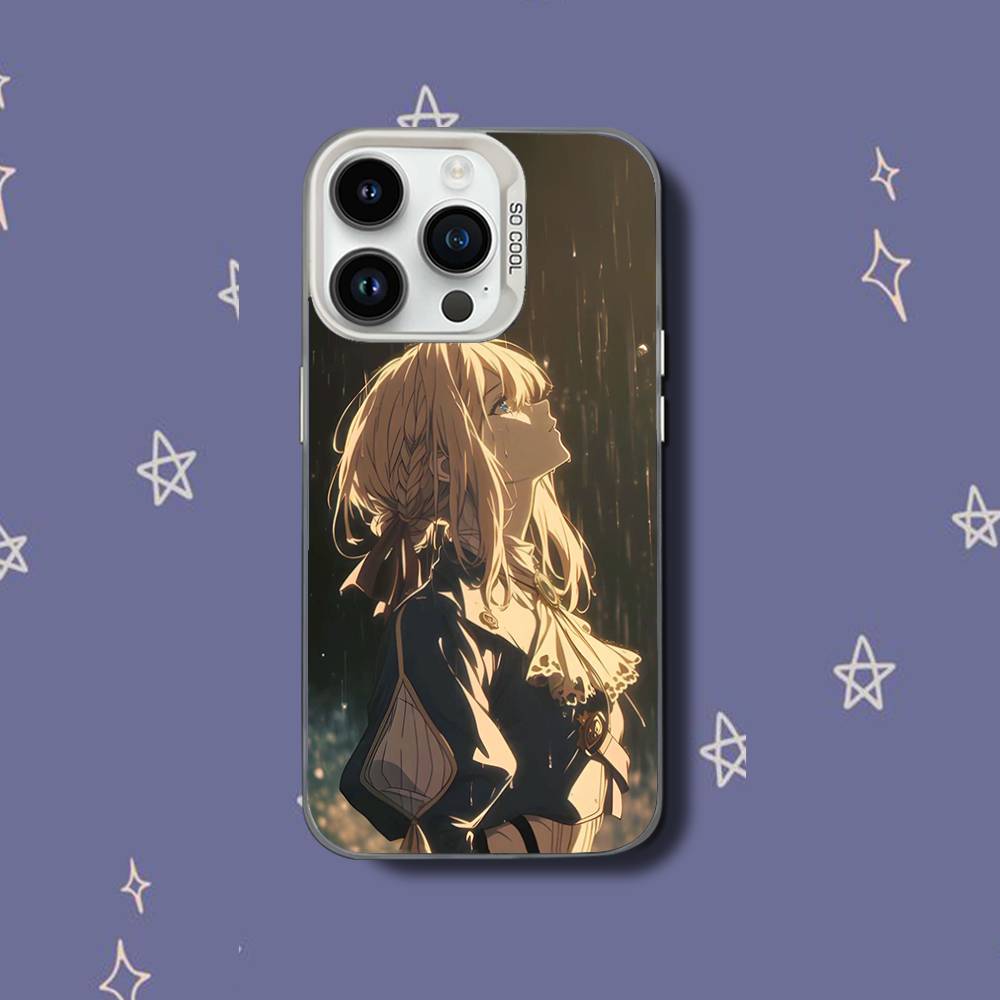 V-Violet Evergarden-es Phone Case For iPhone 17,16,15,14,13,12,11,Pro,XS,Max,Plus,Mini,SE White Candy Matte Shockproof Cover iPhone17pro