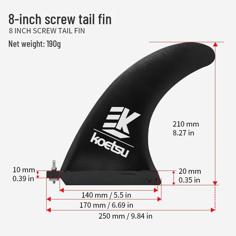 8-Inch Universal Paddleboard & Surfboard Screw Fin