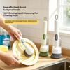 Soap Dispensing Dish Brush With Non Scratch Bristles And Hanging Loop For Kitchen Pots Pans Dishes Cleaning