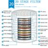 15-20 Stages Shower Filter Remove Chlorine Fluoride Heavy Metals Shower for Bathroom Showerhead Accessories Knobs Showers Parts