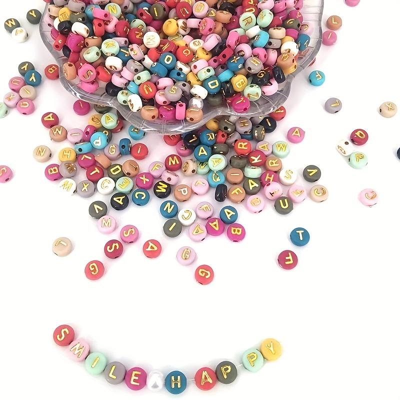 100PCS Colorful Alphabet Beads For Jewelry Making Bracelets Necklaces Key Chains