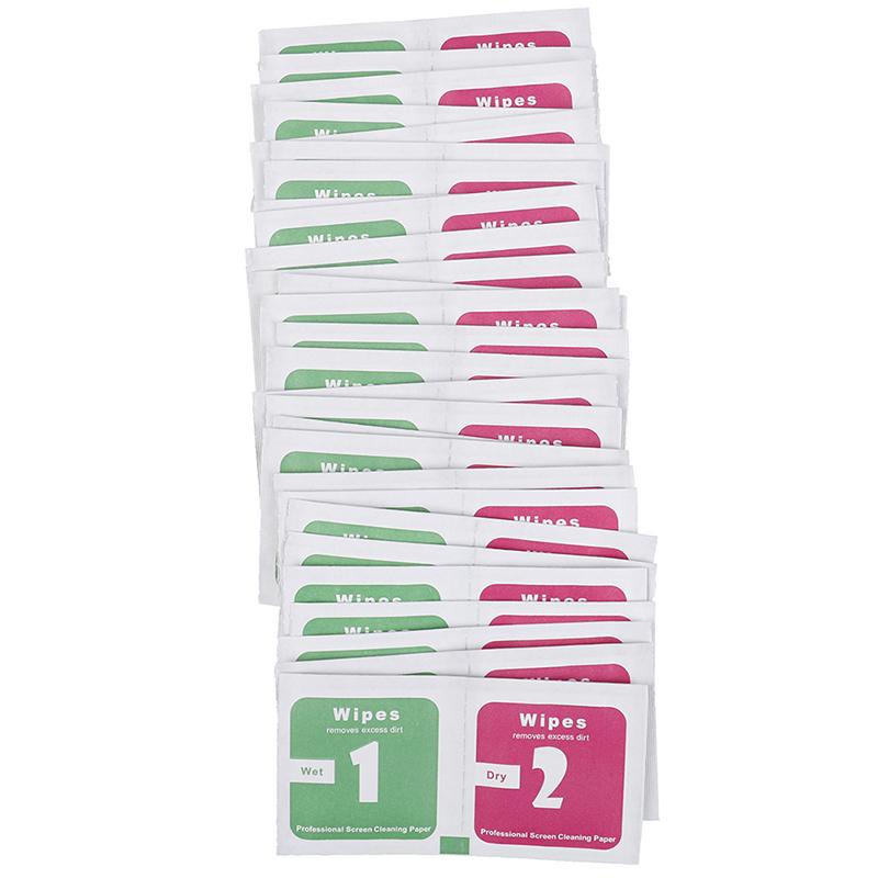 30 Stück/Los Kameraobjektiv Reinigungstuch LCD-Bildschirme Staubentfernung Feucht Trocken Wisspapier