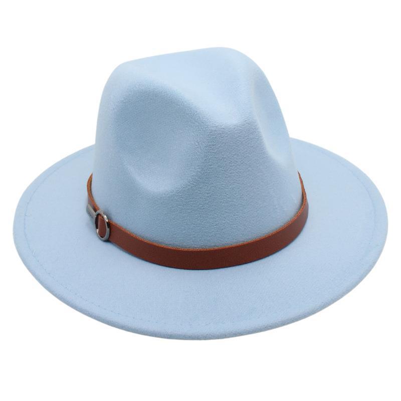 S New Retro British Top Hatsmall Belt Felt Hat Autumn And Winter European And American Jazz Hat Ins Style