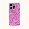 Pink Tangled Lines Phone Case for IPhone 16 15 14 13 12 11 X XS XR XSMAX 7 8 Pro Max Plus Double-layer Back Cover